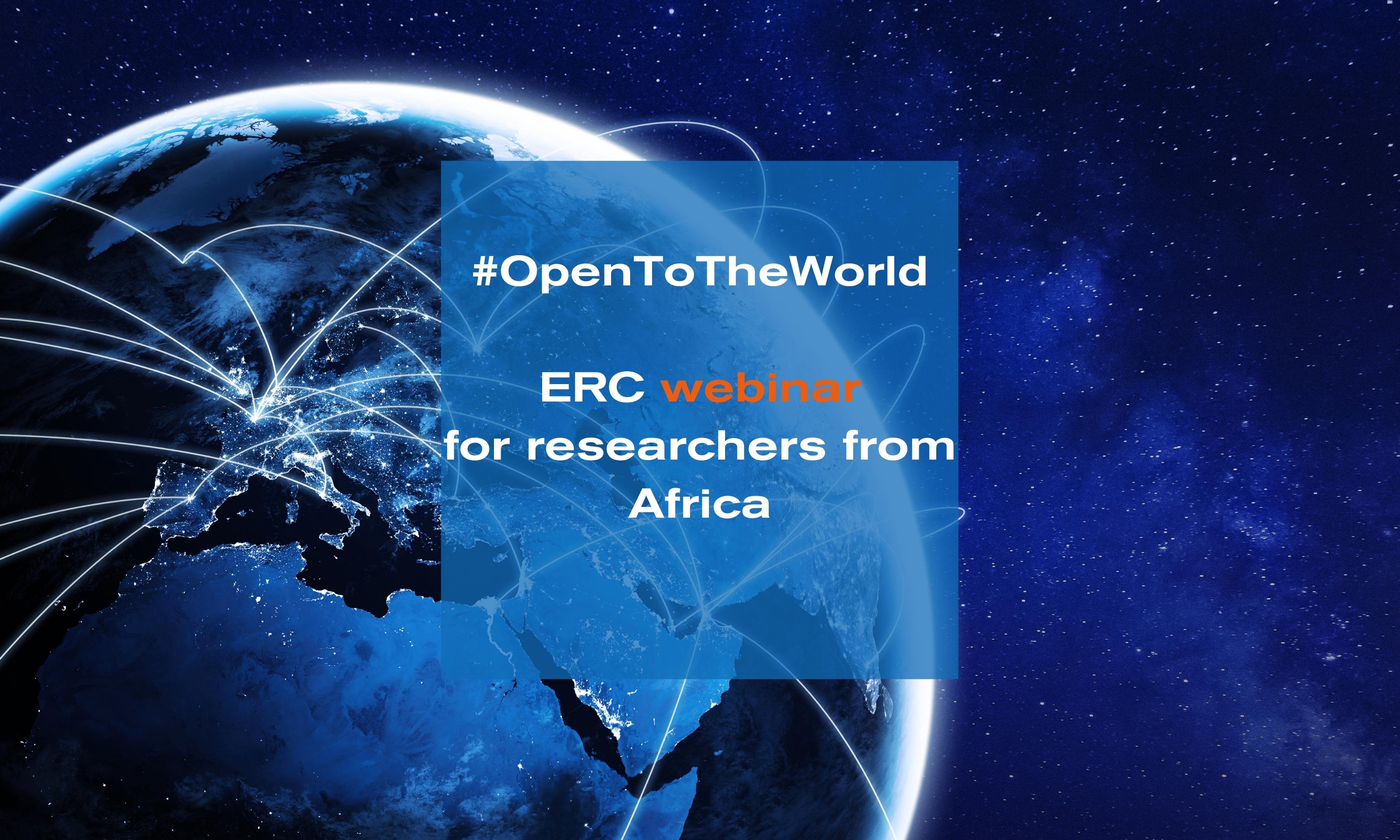 Cover image of ERC Webinars for Researchers from Africa