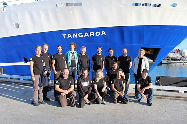 The first expedition involved a 4-week long oceanographic cruise in New Zealand. © Aaron Micallef, MARCAN project 2017
