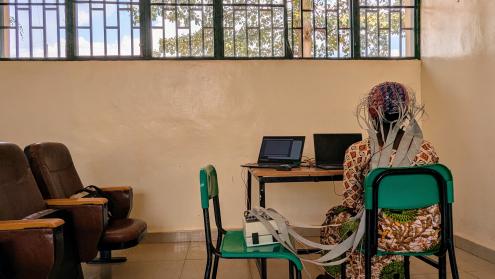 woman, desk, neuroscience