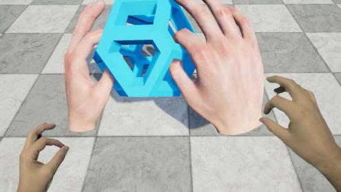 Cover image of Hands coated in virtual skin give VR users more digital dexterity