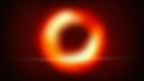 Cover image of New images of magnetic fields surrounding a black hole