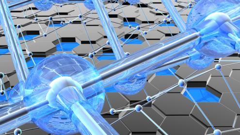 Cover image of Atom manipulation in silicon dances to the tune of an “atomic waltz”