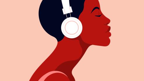 Cover image of The brain, alive with imagined music and the sound of silence
