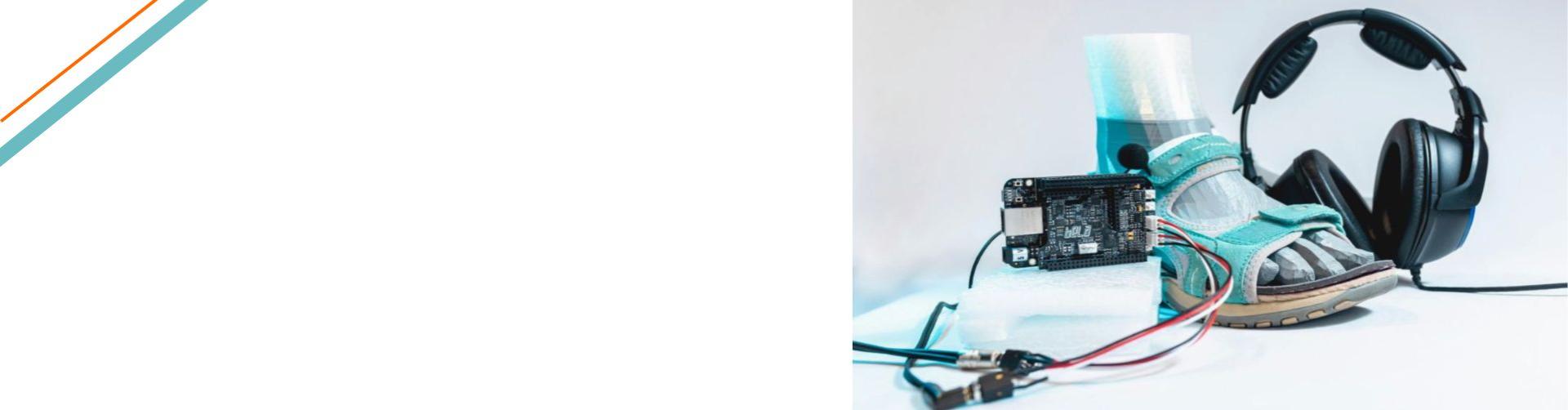 headphones listening to footsteps