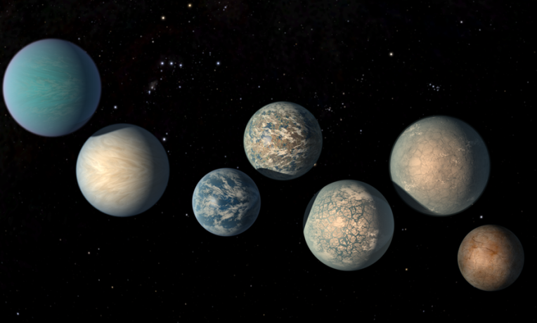 Cover image of TRAPPIST-1: findings show exoplanets made of rock and water 