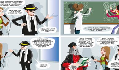 Cover image of ERCcOMICS moves to the front page