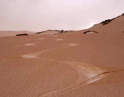 Quentin Libois/Orange snow in the Pyrenees, after the Saharan dust deposition events in February 2021