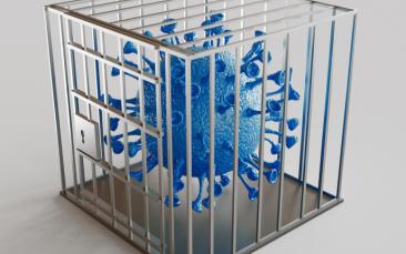 Cover image of Neutralising viruses with DNA origami traps