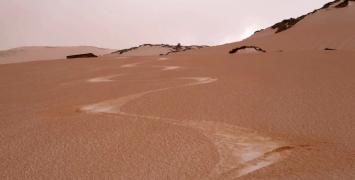 Quentin Libois/Orange snow in the Pyrenees, after the Saharan dust deposition events in February 2021